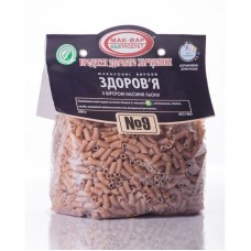Макарони з насінням льону; Маса нетто: 500г