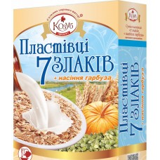Пластівці "7 Злаків" з гарбузовим насінням; Маса нетто: 600г