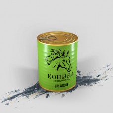 Конина тушкована; Маса Нетто: 338г