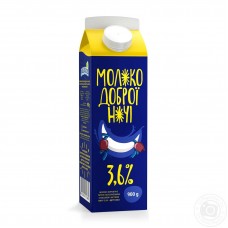Молоко "Доброї Ночі " 3,6%; Об'єм: 900г
