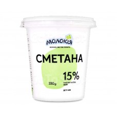 Сметана "Молокія" 15%; Об'єм: 330г