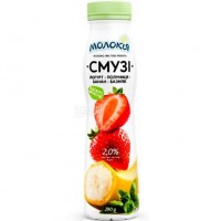 Йогурт "Смузі" Полуниця - Банан- Базилік; Об'єм: 290г
