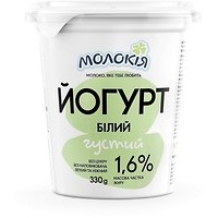 Йогурт білий густий "Молокія" 1,6%; Об'єм: 330г Йогурт білий густий "Молокія" 1,6%; Об'єм: 330г