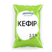 Кефір питний 2,5%; Маса нетто: 900г