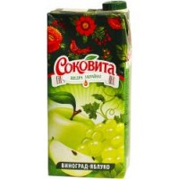 ТМ"Соковита" Виноградно-Яблучний соковий напій; Об'єм: 0,95л