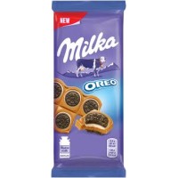 Молочний шоколад "Milka"  з шматочками печива "Oreo"; Маса нетто: 92г