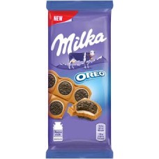 Молочний шоколад "Milka"  з шматочками печива "Oreo"; Маса нетто: 92г