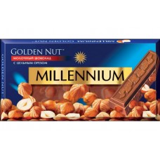  Молочний шоколад  з лісовими горіхами "Golden Nut"; Маса нетто: 100г