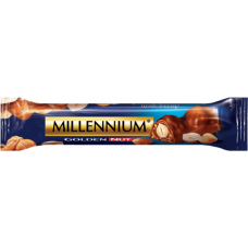 Шоколад молочний з начинкою та цілими горіхами "Golden Nut"; Маса нетто: 40г