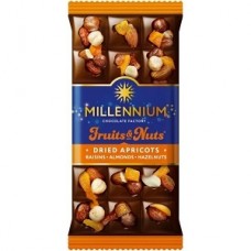Молочний шоколад з горіхами і курагою "Fruits & Nuts"; Маса нетто: 80г