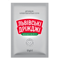 Львівські дріжджі сухі;  Маса нетто: 12 г 