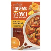 Соус "Кисло-солодкий з імбирем та апельсином" ТМ "Приправка"; Маса нетто: 140г Соус "Кисло-солодкий з імбирем та апельсином" ТМ "Приправка"; Маса нетто: 140г