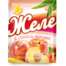 Суміш для приготування желе зі смаком персика; Маса нетто: 75г