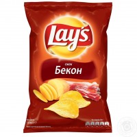 Чипси "Lay's" зі смаком бекону; Маса нетто: 133г Чипси "Lay's" зі смаком бекону; Маса нетто: 133г